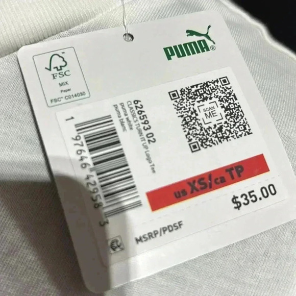 Puma Classic Turn It Up Cotton T-Shirt,round neck, Puma wave logo - Picture 3 of 11